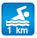 Beach 1 km or less